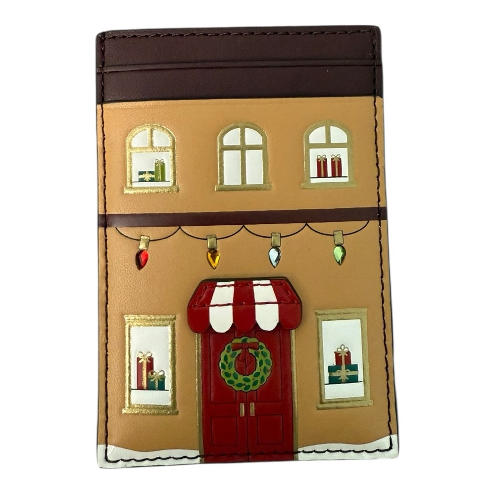 Kate Spade Oh What Fun Gingerbread House Slim Cardholder Wallet NWT